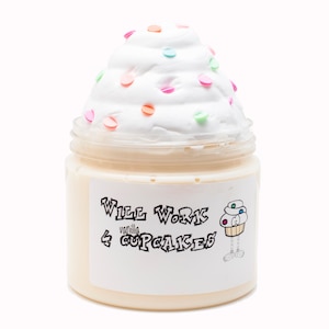 Vanilla cupcake scented slime -sprinkles- clay kit - soft clay- slime- slime shop-scented slime-popular slime-gift ideas