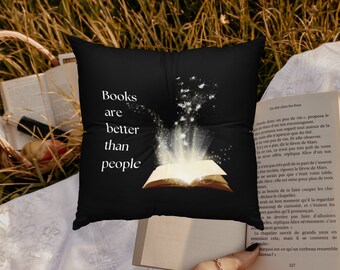 Black Reading nook decor floor pillow