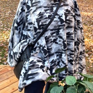 Soft Fleece Ponchos with Muffler