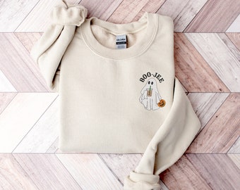 Boo-Jee Ghost Embroidered Sweatshirt