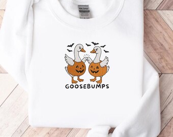Goose Bumps Embroidered Sweatshirt | Halloween Crewneck | Spooky Season