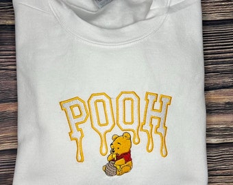 Poeh geborduurd sweatshirt | Winnie Pooh ronde hals