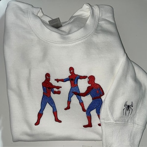 Superhero Embroidered Sweatshirt | Spider Sleeve |