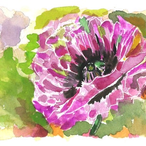 Ilustração em aquarela — flores — cartão