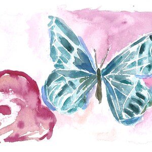 Illustrazione ad acquerello — farfalle — carta