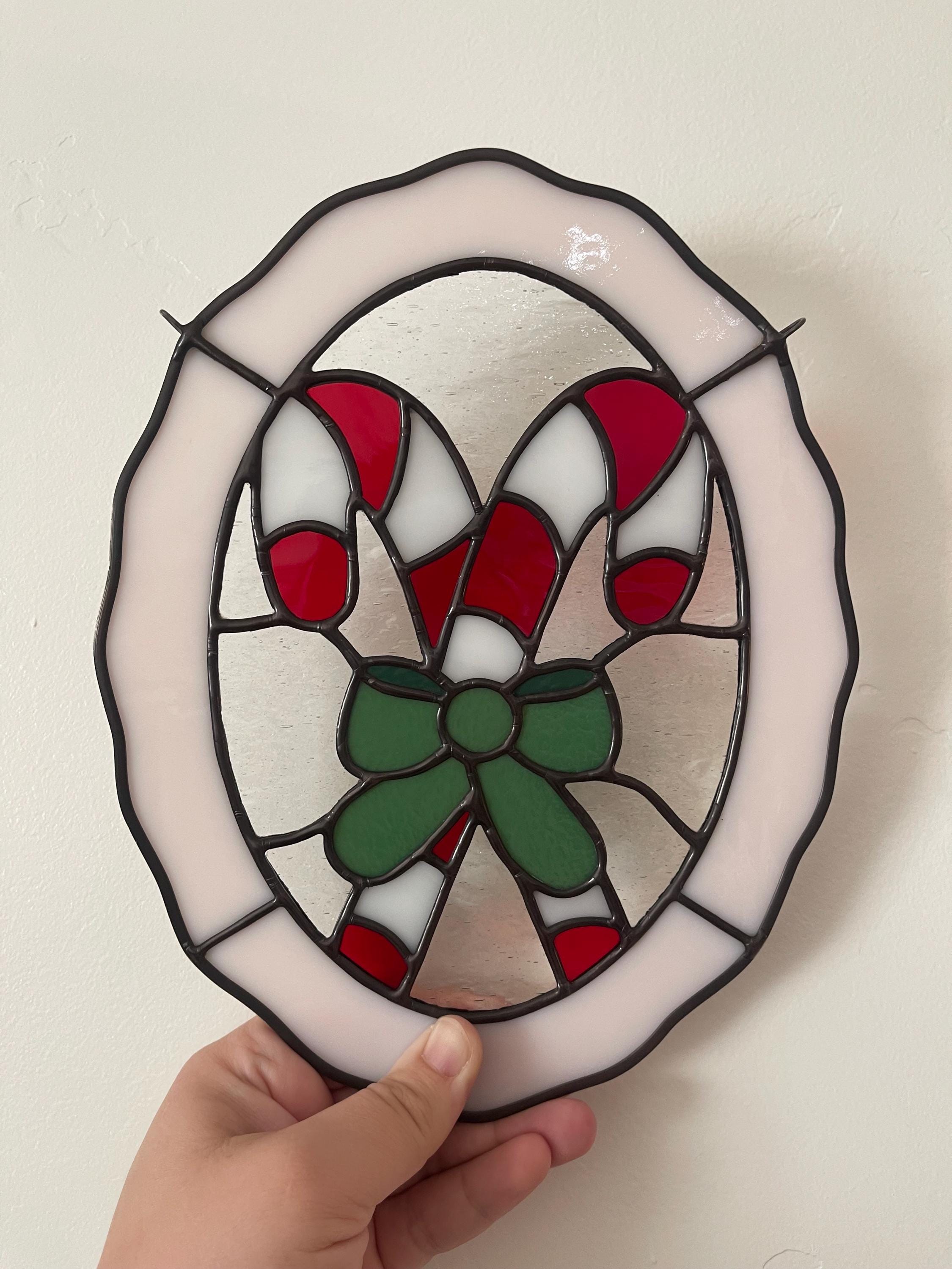 Candy Cane Stained Glass Art
