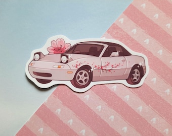 Sakura Mazda Miata waterproof sticker- na mx5 JDM car themed sticker