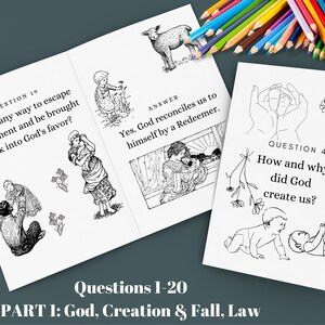 PART 1/new City Catechism for Kids (Q1-20) Printable Coloring Pages - Etsy