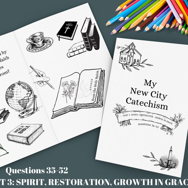 New City Catechism Coloring Pages - Etsy