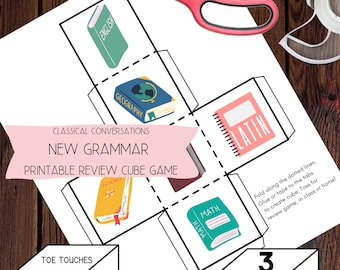 Conversazioni classiche stampabili, nuovo gioco di revisione grammaticale con cubo