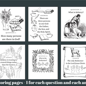 PART 1/new City Catechism for Kids (Q1-20) Printable Coloring Pages - Etsy