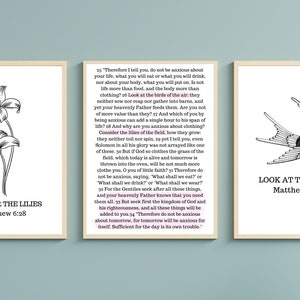 Minimalist/Matthew 6 Printable Set