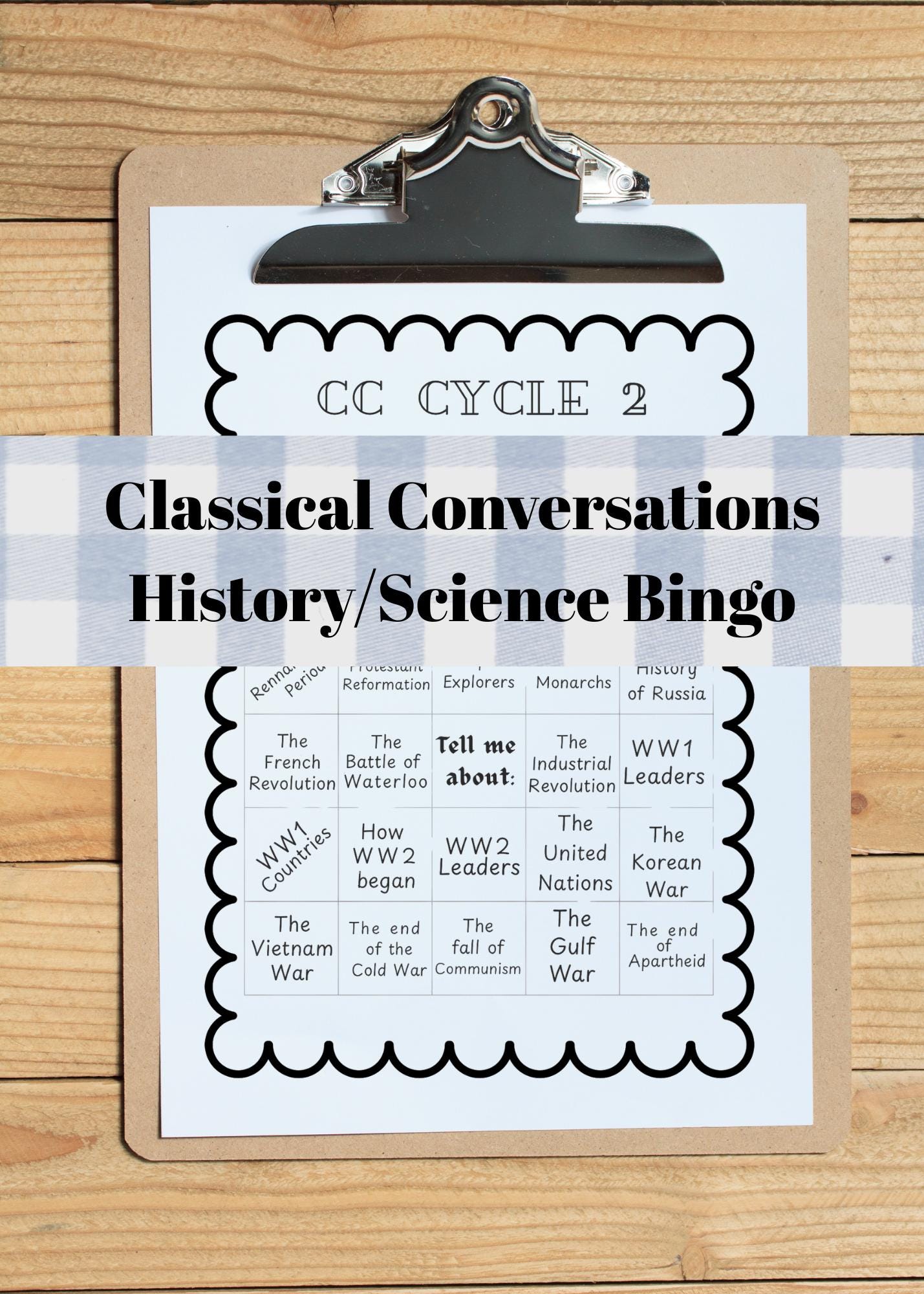 CC Cycle 2 History & Science Memory Bingo