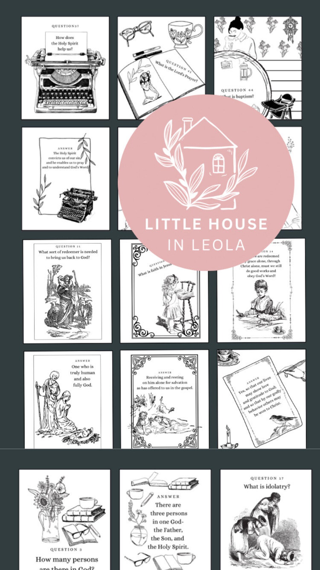 COMPLETE New City Catechism for Kids (Q1-52) Printable Coloring Pages ...