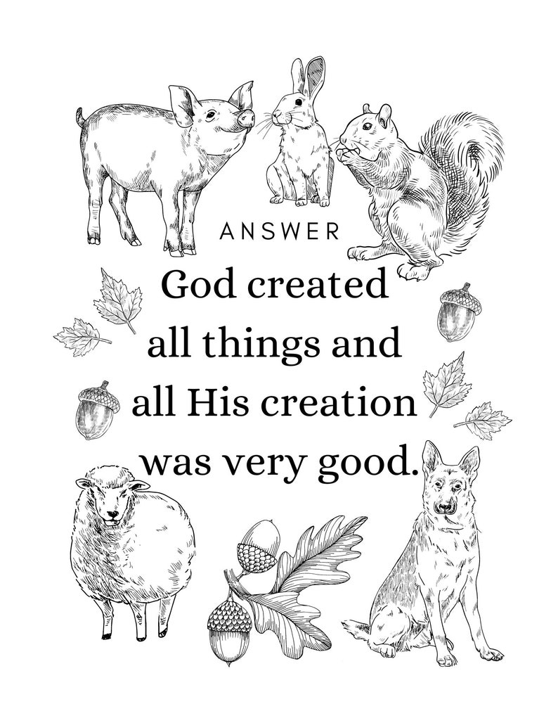 Q 5/ New City Catechism for Kids printable Coloring Page - Etsy UK