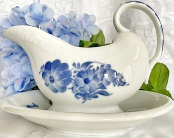 ロイヤルコペンハーゲン ブルーフラワー 編み込みグレービーボート