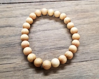 Bracelet extensible en bois de santal