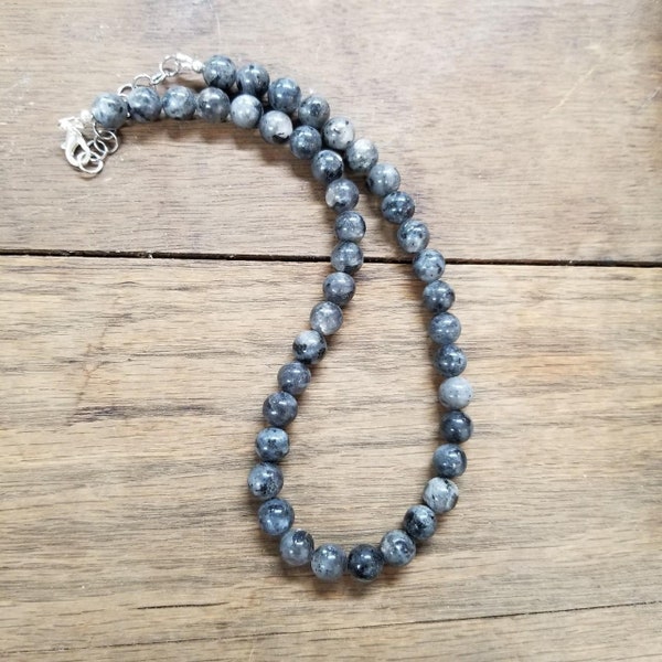 Larvikite Labradorite Crystal Choker Necklace