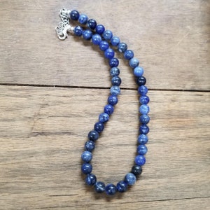 Blue Sodalite Crystal Choker Necklace