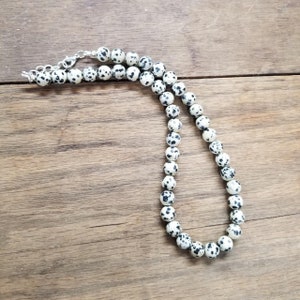 Dalmatian Jasper Crystal Choker Necklace
