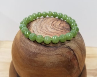 Hellgrünes Achat Kristall Stretch Armband