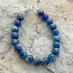 Lapis Lazuli Crystal Clasp Bracelet