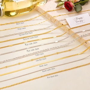 18K Gold Filled Stainless Chain, Ready Necklace, Twist Chain, Ball Bead Chain, Daily Wear Jewelry, Personalized Best Gift, Chain Supply