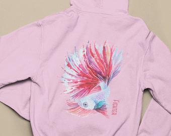 Premium Betta Life Hoodie/ Betta Fish Sweater/ Fish Aquarium owner Gift/ Pet Fish Sweatshirt/Unisex Japanese Fashion Top