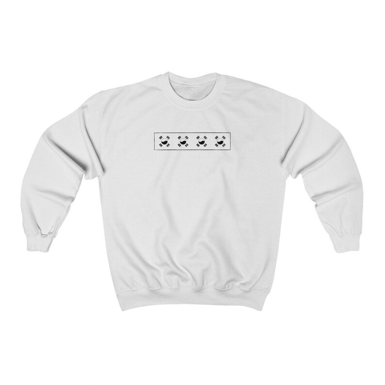 Korean Crewneck Sweatshirt/ Minimalist Sweatshirt/ Korean Flag Minimalist Sweatshirt/ Korean Pride image 2