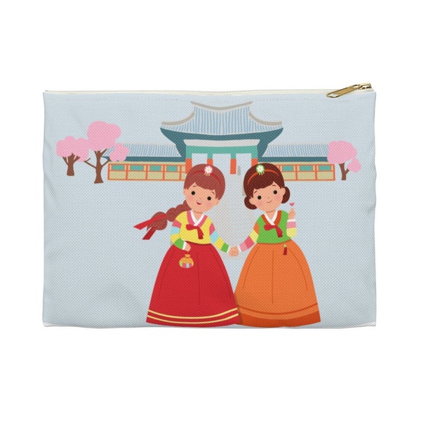 Traditional Korean Accessory Pouch/ Korean Cosmetic Bag Pencil Case/ Cute Korean Pouch