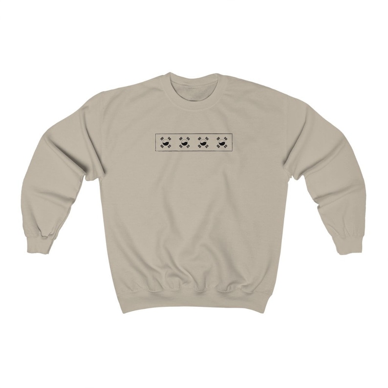 Korean Crewneck Sweatshirt/ Minimalist Sweatshirt/ Korean Flag Minimalist Sweatshirt/ Korean Pride image 6