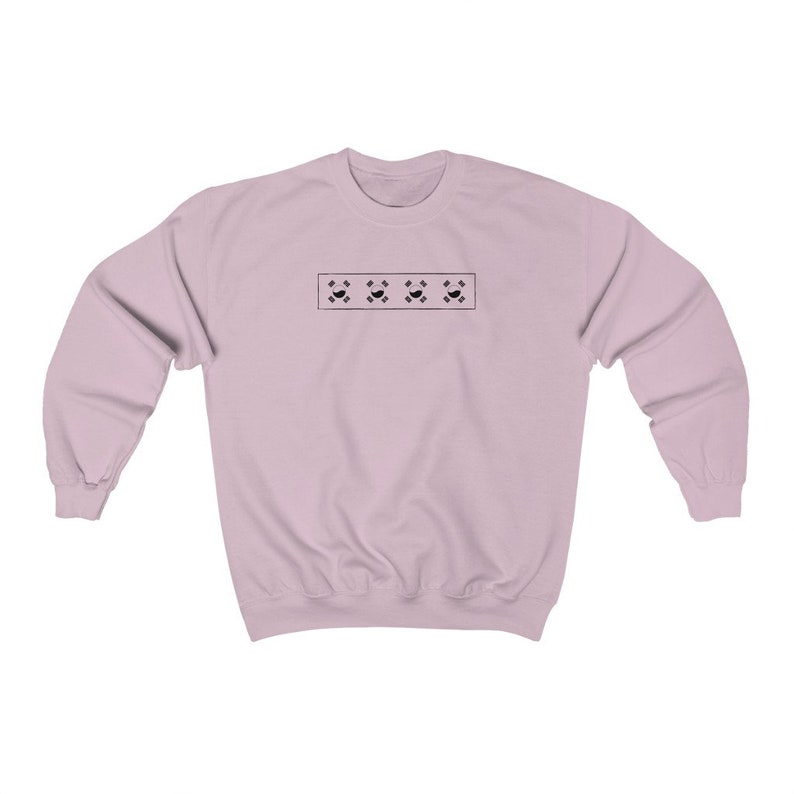 Korean Crewneck Sweatshirt/ Minimalist Sweatshirt/ Korean Flag Minimalist Sweatshirt/ Korean Pride image 4