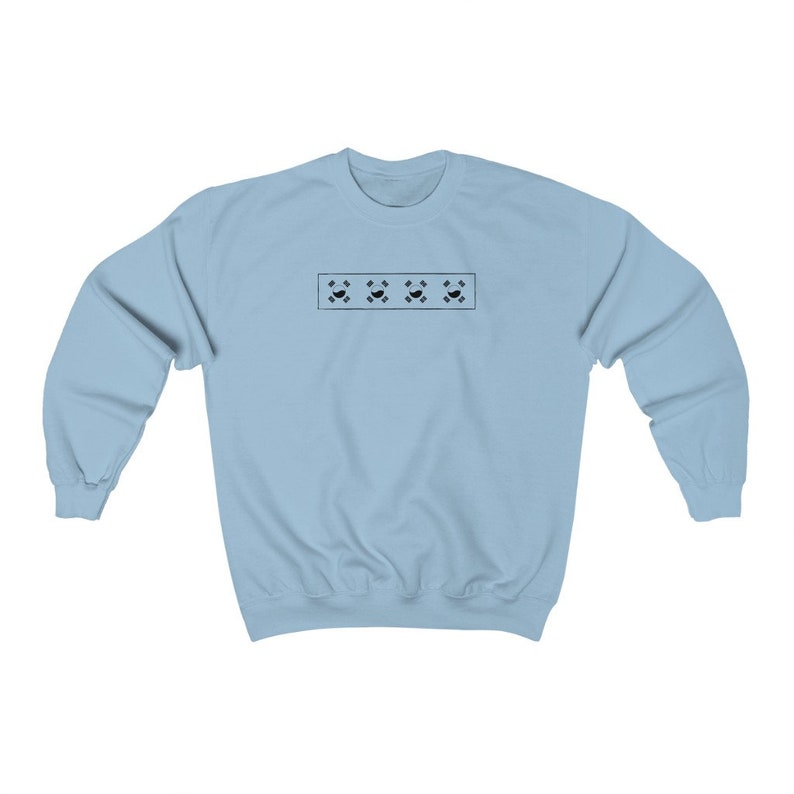 Korean Crewneck Sweatshirt/ Minimalist Sweatshirt/ Korean Flag Minimalist Sweatshirt/ Korean Pride image 5