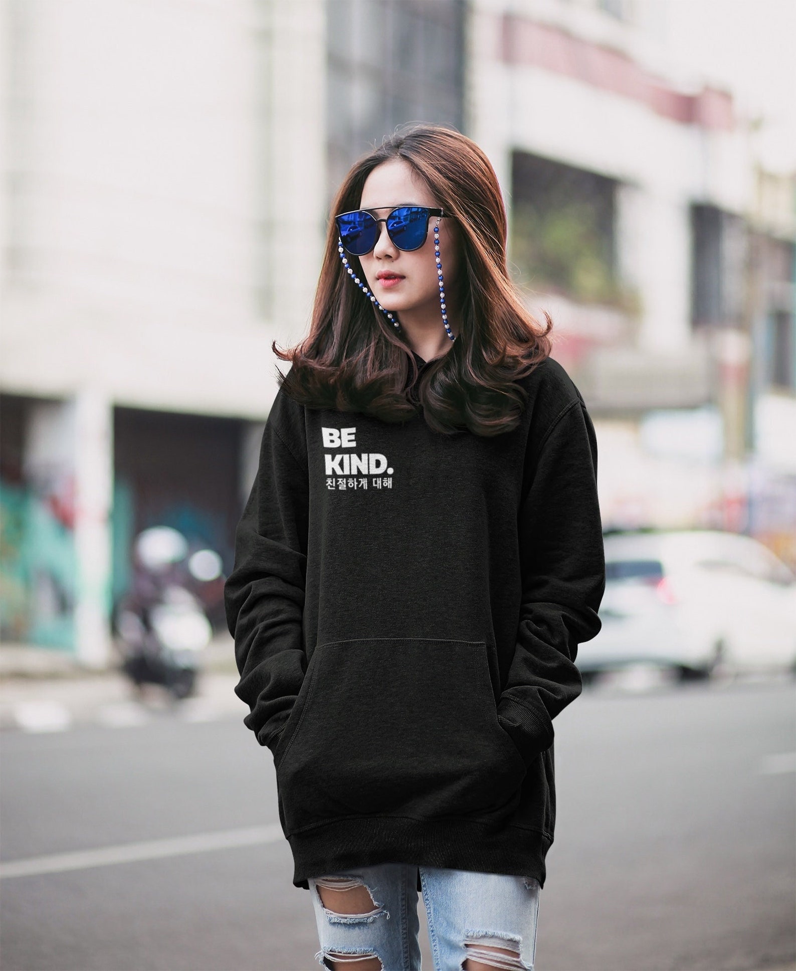 Korean Fashion Hooded Sweatshirt Be Kind Trendy Hoodie Korean Japanese
