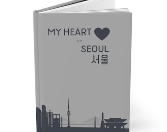 Korean Notebook/ Korean Seoul City Journal/ Korean Gift / Hardcover Matte Journal Lined