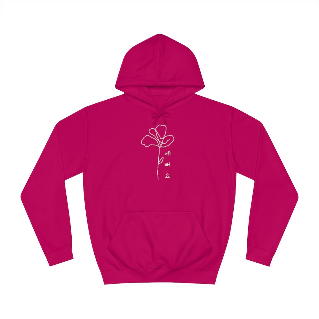 Korean Flower Hoodie/ Korean Fashion Sweatshirt/ Beautiful