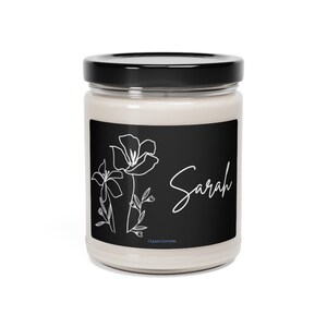 Anpassat namnljus / Minimalistiskt ljus / Personlig minimalistisk dekor / Personlig present / Doftande sojaljus, 237 ml bild 7