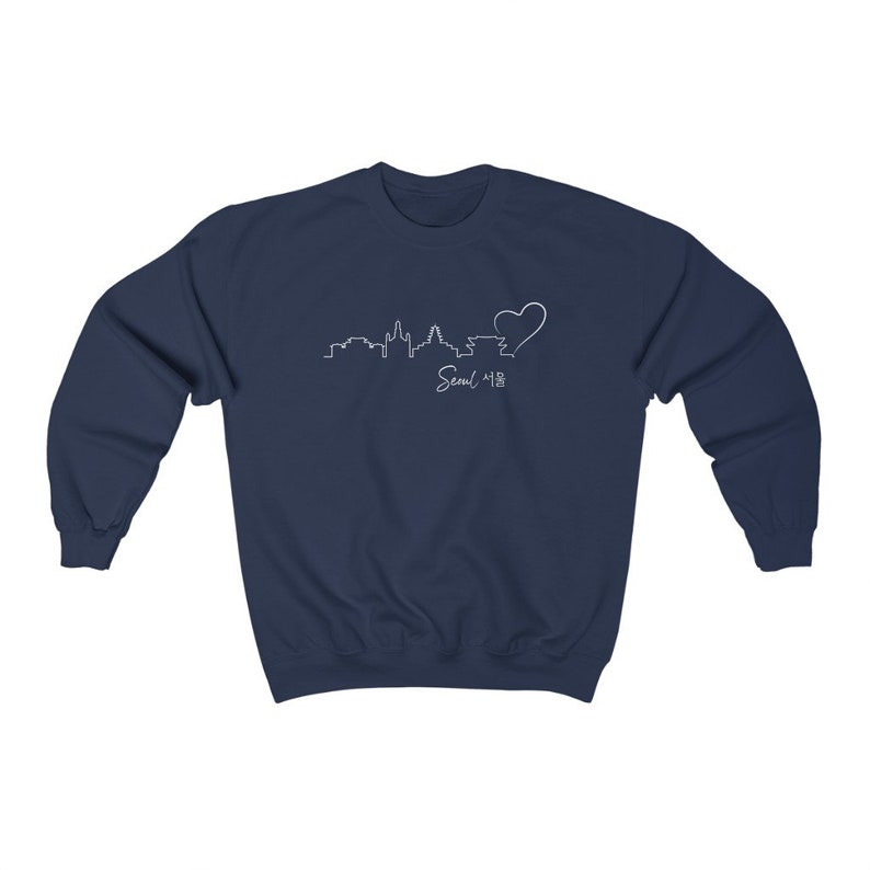 Seoul City Korean Sweatshirt/ Minimalist Neutral Korean Sweater/ Korea Love/ Unisex Sweater for Men and Women image 3
