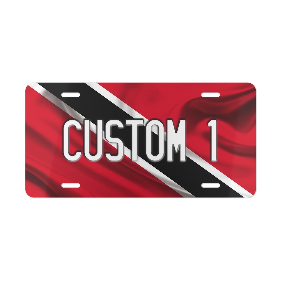 Trinidad Custom License Plates All Flags Available Etsy