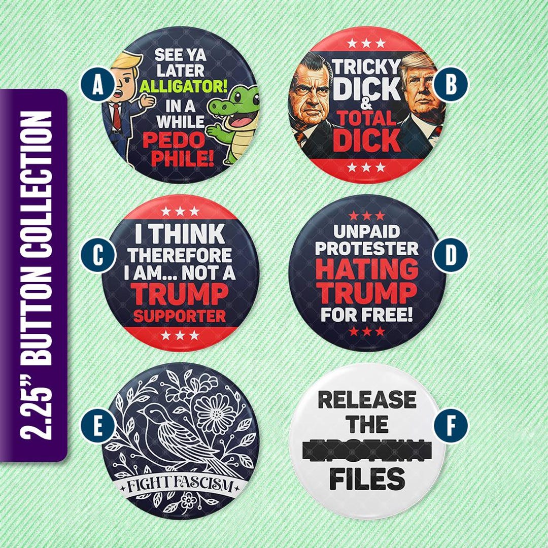 Anti Trump Button 2.25 Inch Political Protest Pin Anti MAGA Resist ...