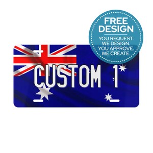 Australia Custom License Plates | FREE Design | All Flags Available | Personalized Vanity Tags
