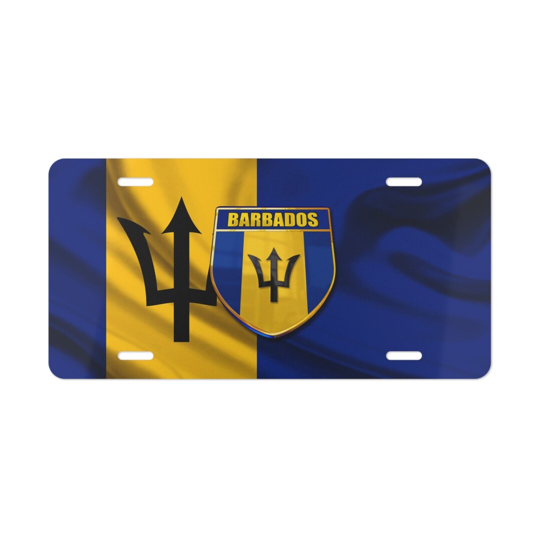 Barbados Custom License Plates All Flags Available Etsy