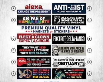 Resistance, Pro-Democracy, Anti-Trump Sticker or Magnet (10 x 3 Inch)