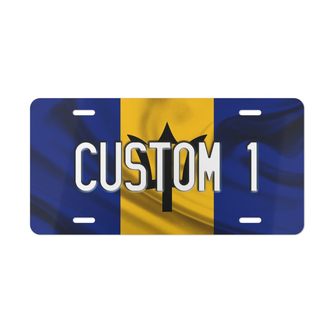 Barbados Custom License Plates All Flags Available Etsy