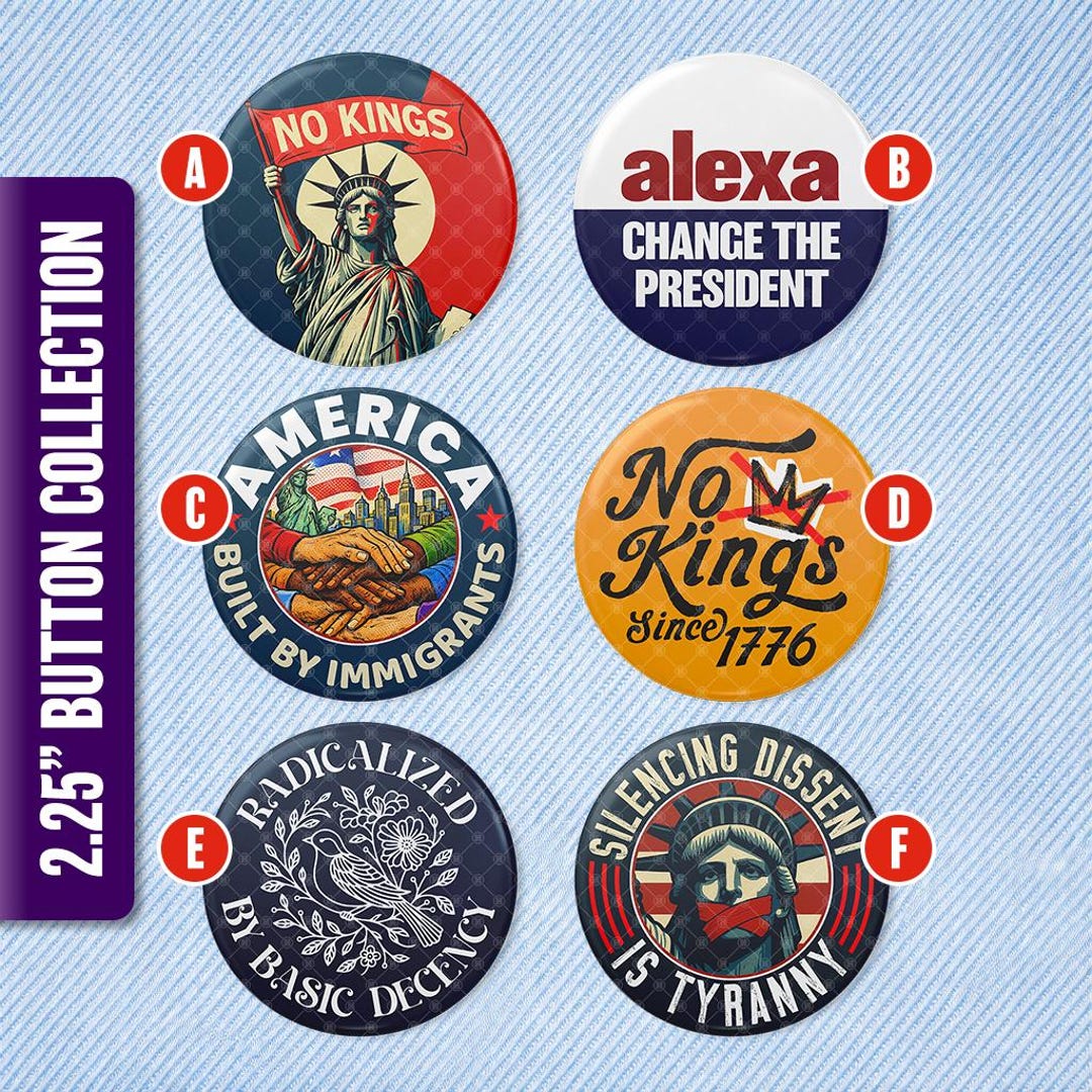 Anti Trump Protest Button Set | Activism Pin Collection 2.25 Inch ...