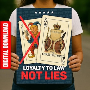 Loyalty to the Constitution PRINTABLE SIGN, Anti-Trump Protest Poster, Digital Download, Political Rally March Sign
