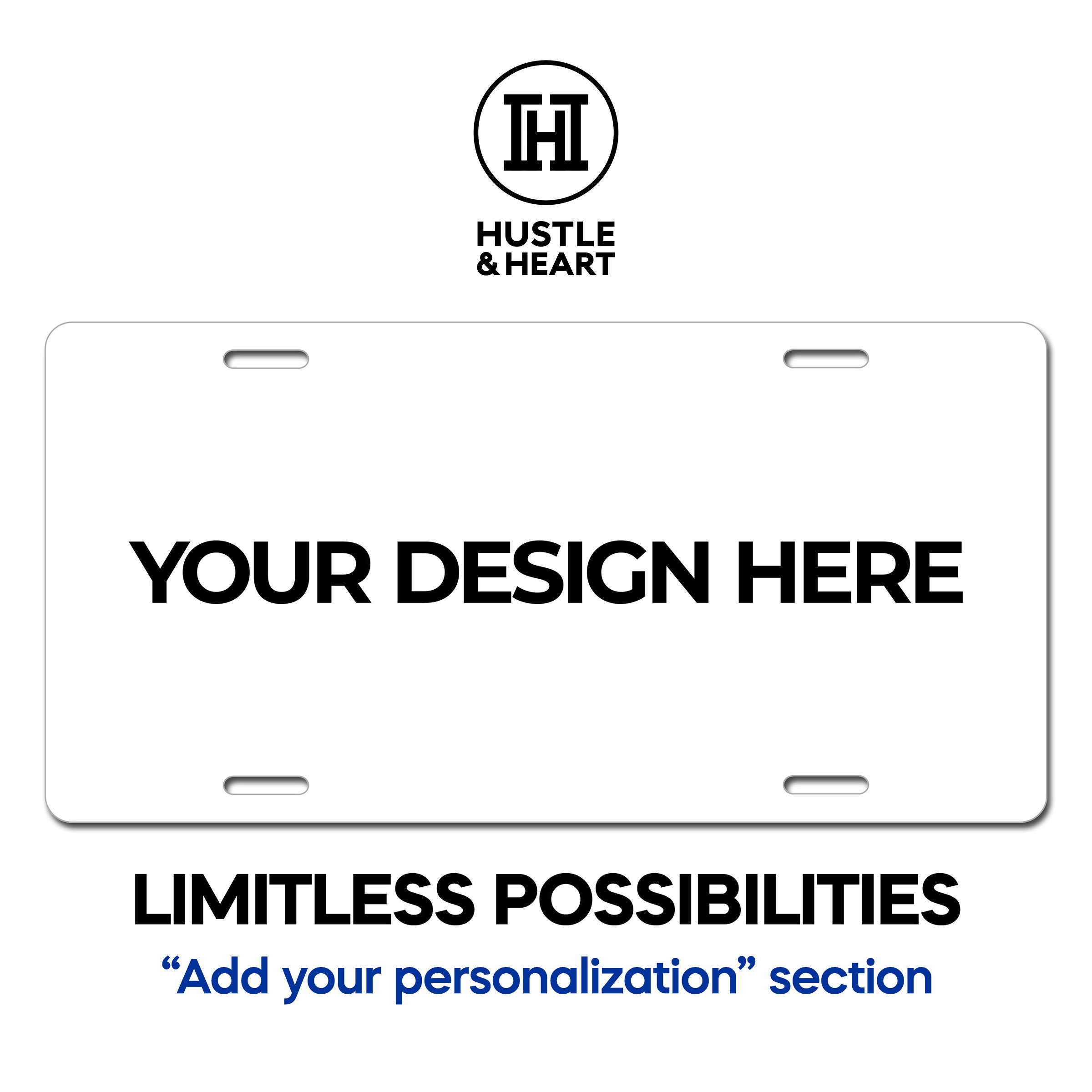 Personalized License Plate FREE Design ANY Graphics Monogram or Short