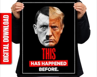 This Has Happened Before No Kings Protest Sign Printable Anti Trump Digital Download Resist Fascism Poster