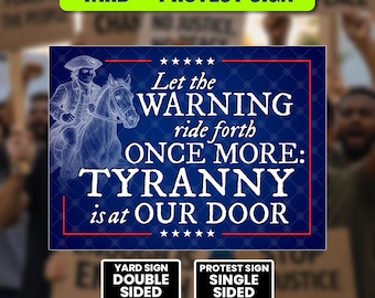 Warning Tyranny Is At Your Door Anti Trump Yard Sign 24x18 Resist Democracy Protest