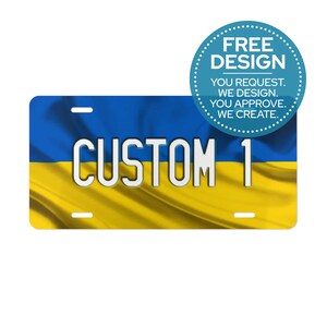 Ukraine Custom License Plates | FREE Design | All Flags Available | Personalized Vanity Tags